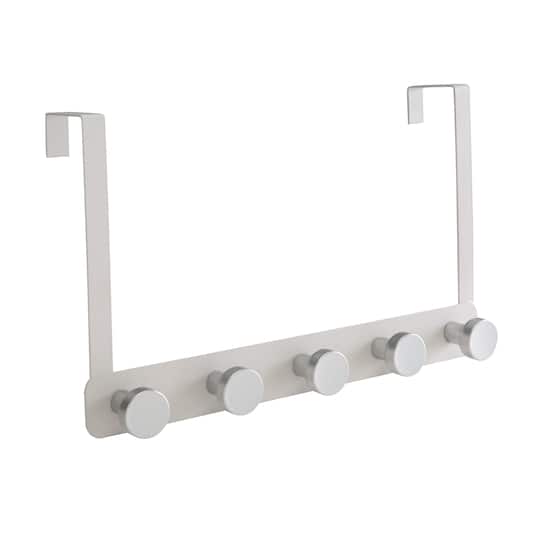 Elle Décor White 5 Hook Over the Door Hook